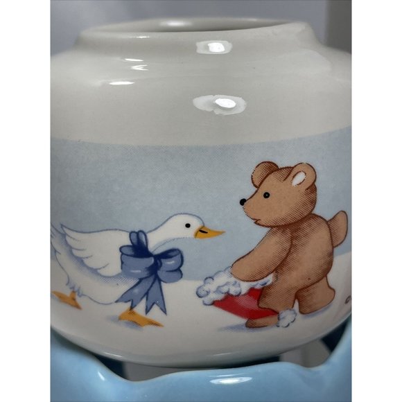 VINTAGE Holiday Goose Bearies Candle Warmer Teddy Bear Lloyd Original Wax - Picture 5 of 12